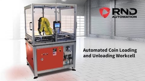 RND Automation's Coin Loading and Unloading Workcell