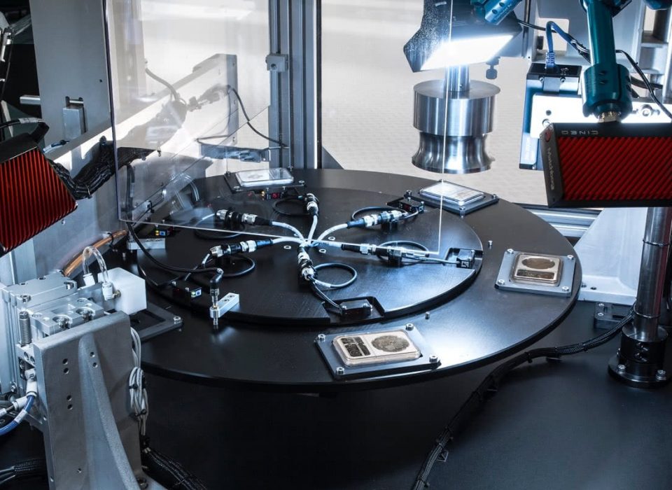 6-coin-ultrasonic-welding-rotary-dial-1200 Ultrasonic Robotic Welding on Dial Indexer